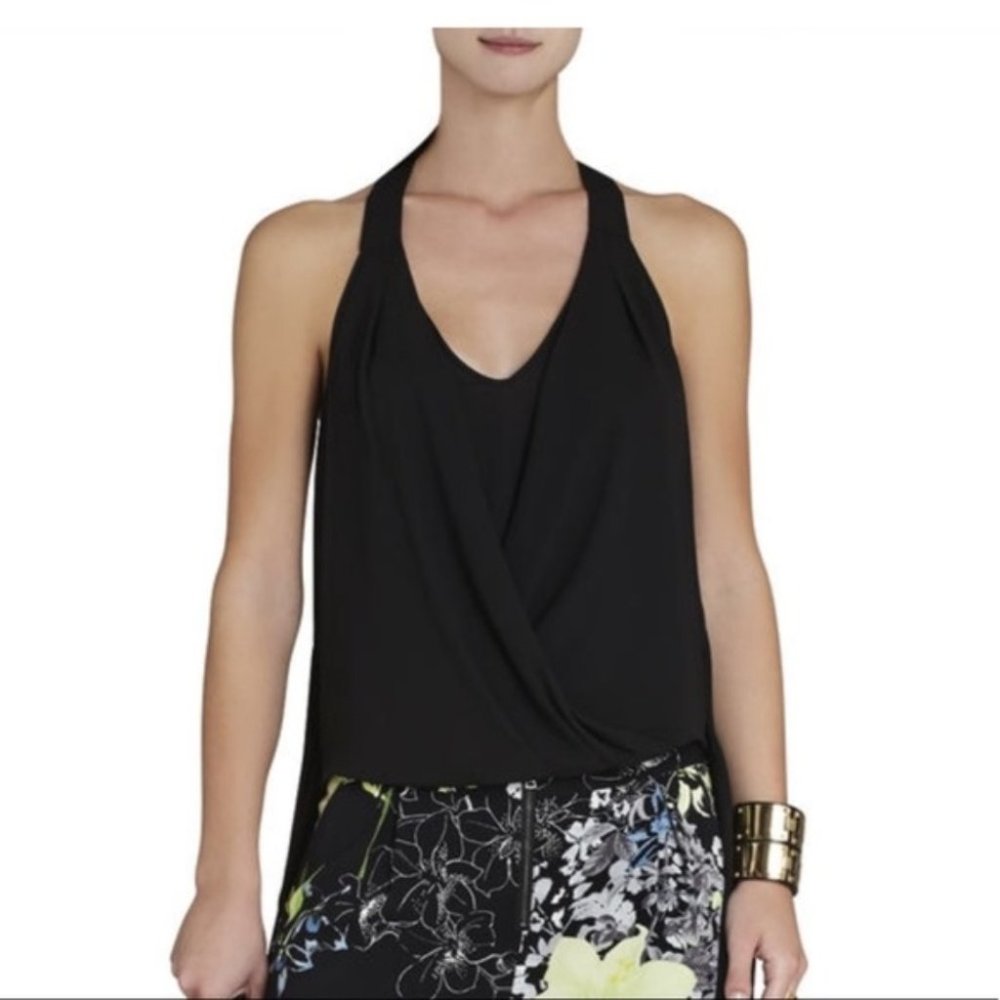 BCBG MAXAZRIA SOLANGE DRAPED TANK TOP Shirt Blouse